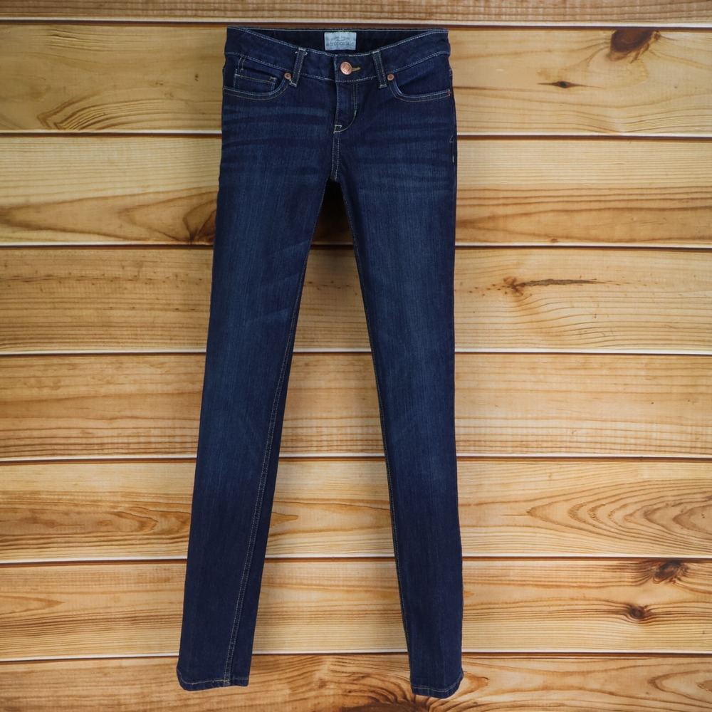 Aeropostale Skinny Jeans Bayla Fit Womens Sz 0 Blue Dark Wash Denim 31.5" Inseam